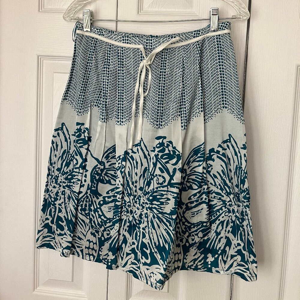 teal and white esprit summer skirt